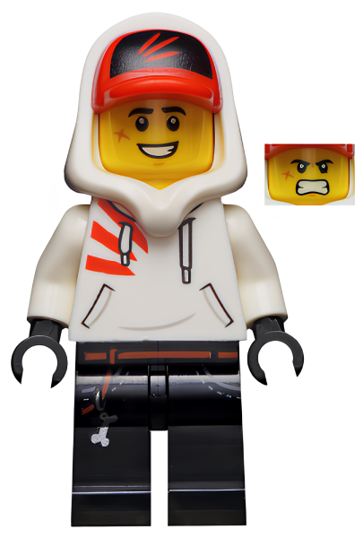 Минифигурка Lego Hidden Side Jack Davids - White Hoodie with Cap and Hood hs050 U